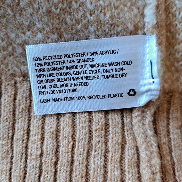 Ava & Viv Pullover Sweater Long Sleeve Crew Neck Tan Beige Houndstooth Womens 4X - Picture 12 of 14